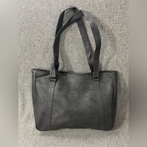 Serata Gray Textured Tote Bag with Sturdy Handles